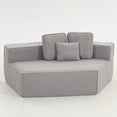 thumbnail image 1 of Kadyn Compressed Convertible Sofa with Plush Upholstered Seating and Three Supportive Back, Minimalist Teddy Fabric Couch for Living Room, Home Office, Gray -R, 1 of 10