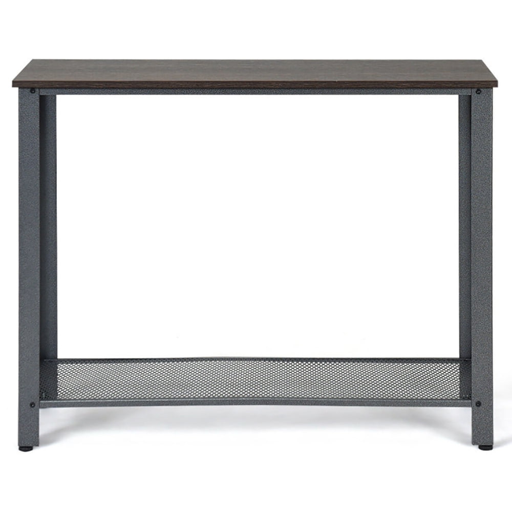 Kadyn Console Desk Table, Console Table, Entryway Table, Side Table, Display Table, Metal Frame Wood Console Sofa Table with Storage Shelf-Sliver Kadyn Console Desk Table, Console Table, Entryway Table, Side Table, Display Table, Metal Frame Wood Console Sofa Table with Storage Shelf-Sliver
