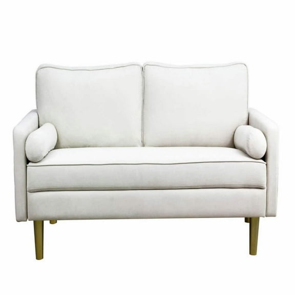 Kadyn Couch, Futon Sofa, Sofa Couch,Modern Mid-Century Style Linen Sofa with 2 Pillows, Home Office 3 Seat Sofa