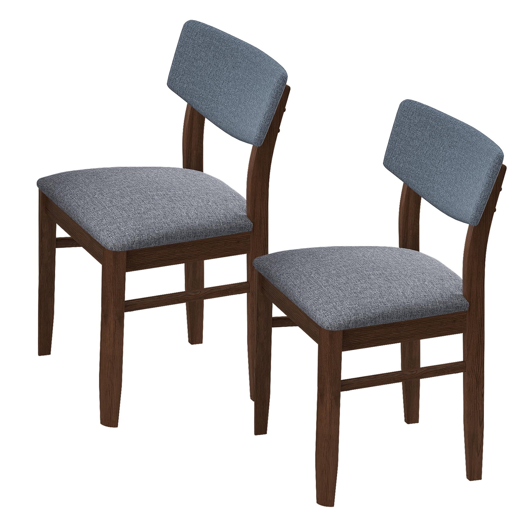 Kadyn Dining Chairs Set of 2, Dining Side Chairs with Fabric Cushion for Kitchen, Walnut Kadyn Dining Chairs Set of 2, Dining Side Chairs with Fabric Cushion for Kitchen, Walnut