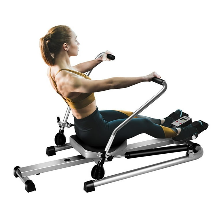 Exercise adjustable double hydraulic resistance rowing machine deals