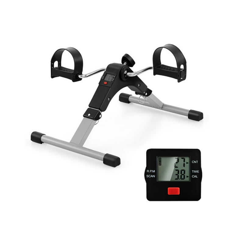 Kadyn Exercise Bicycle Machine Exercise Bike Under Desk Exercise Bike Pedal Exerciser with LCD Display for Legs and Arms Workout Black Walmart