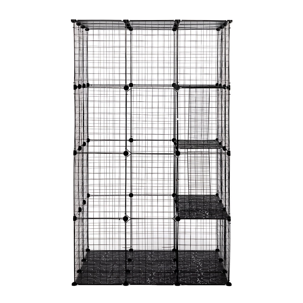 Kadyn Ferret Cage, Animal House Cage Large Metal Pet 3-Tier Cat Cage with 3 Platforms, 3 Ramps and 4 Doors Kitten Cage, Indoor Outdoor Kadyn Ferret Cage, Animal House Cage Large Metal Pet 3-Tier Cat Cage with 3 Platforms, 3 Ramps and 4 Doors Kitten Cage, Indoor Outdoor