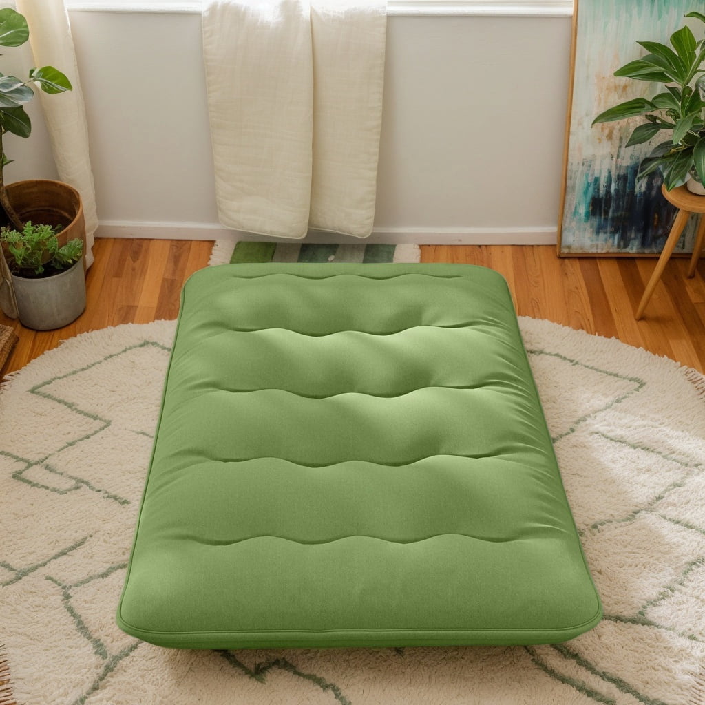 Kadyn Floor Mattress,Mattress Tatami Mat, Sleeping Pad,Floor Mattress with Washable Cover and Carry Bag-Twin Size