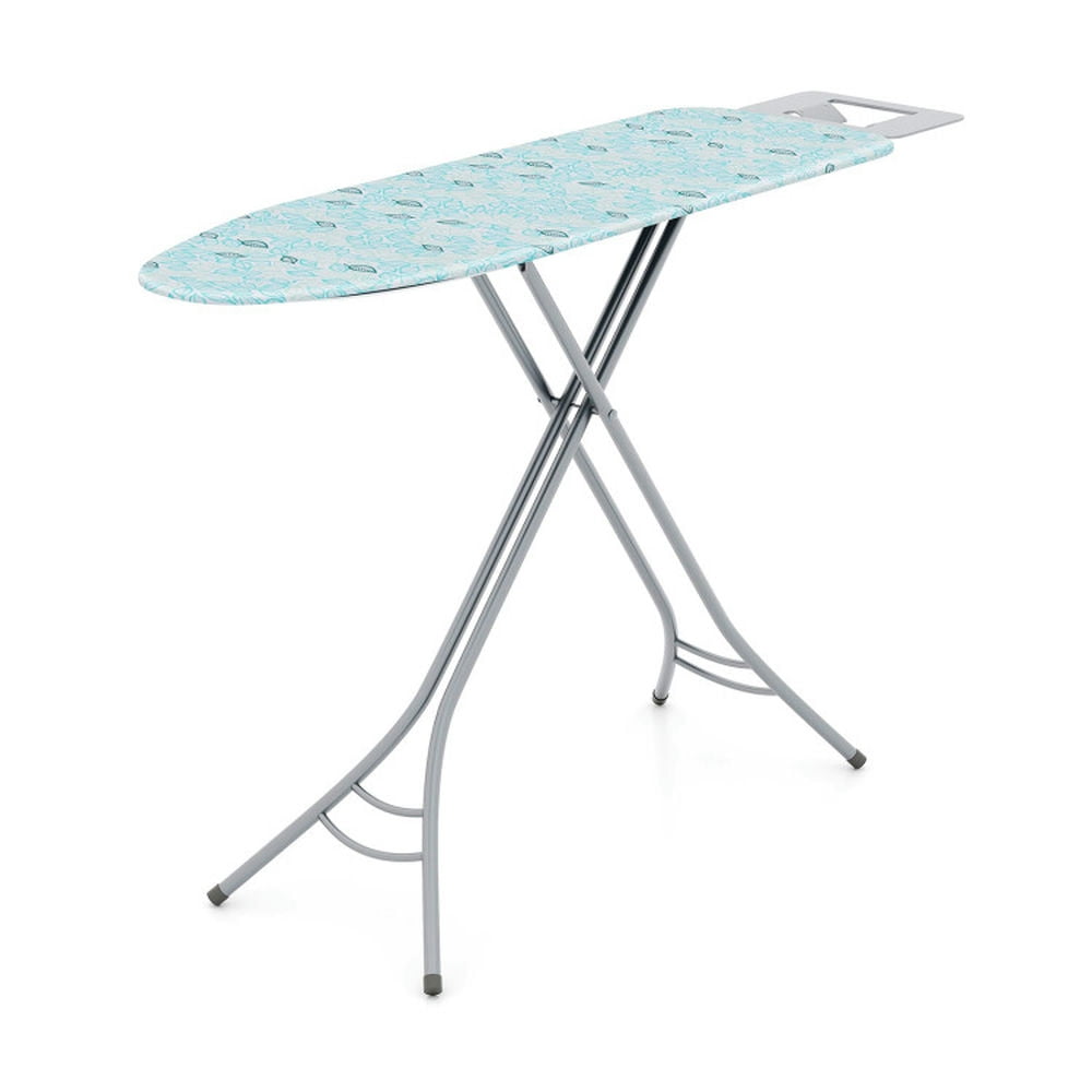 Kadyn Foldable Ironing Board with Iron Rest and Adjustable Height-Turquoise