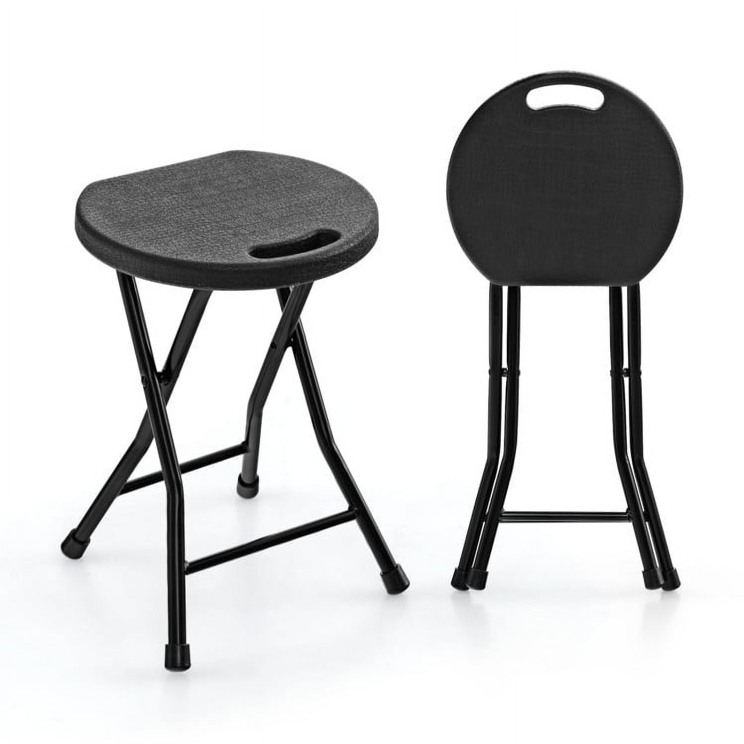 Kadyn Folding Bar Stools Set of 2 Heavy Duty 18 Inch Stool Padded Seats for Dorm Recreation or Game Room Walmart