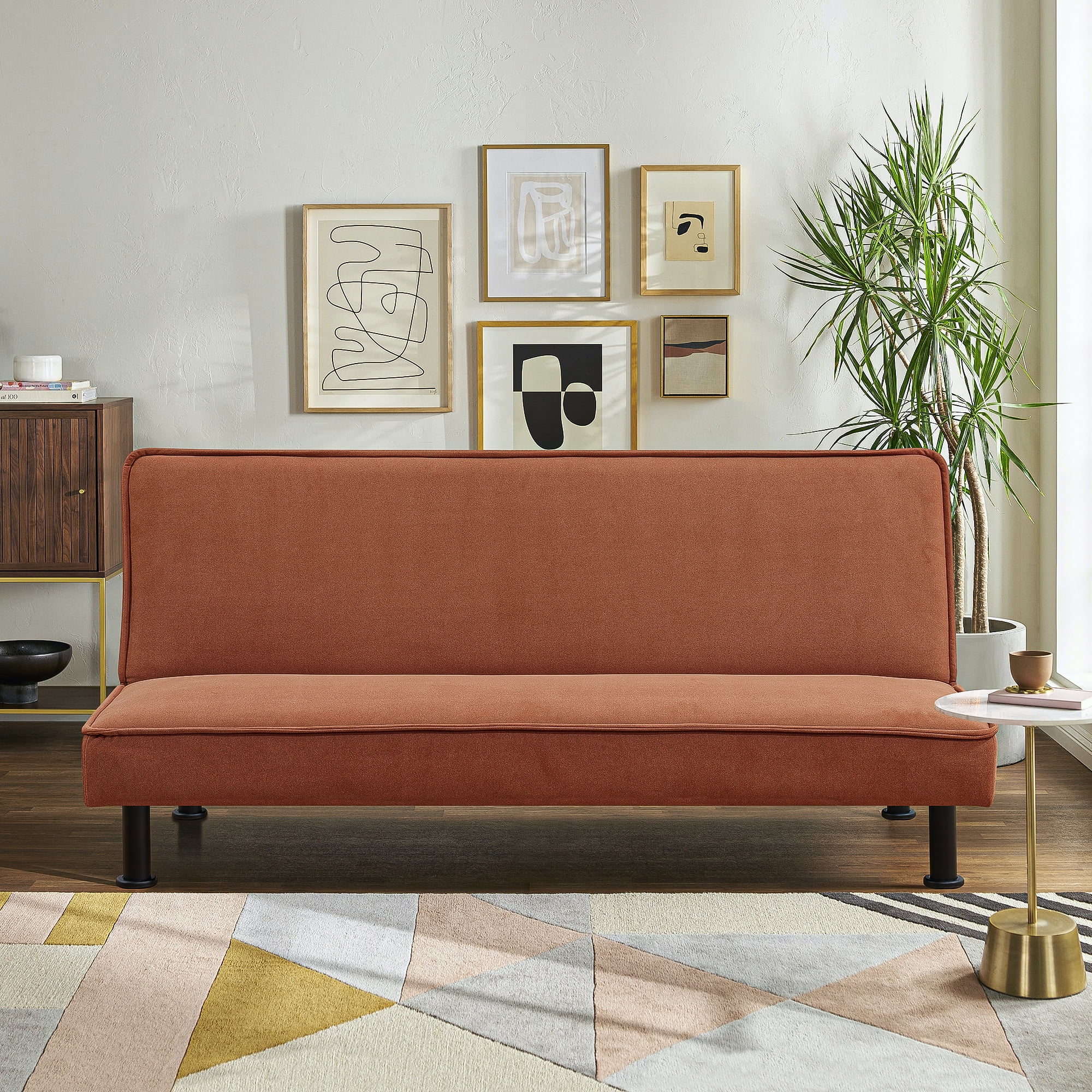 Kadyn Futon Sofa Bed, Convertible Futon for Living Room, Futon Sleeper Sofa, Light Brown Kadyn Futon Sofa Bed, Convertible Futon for Living Room, Futon Sleeper Sofa, Light Brown