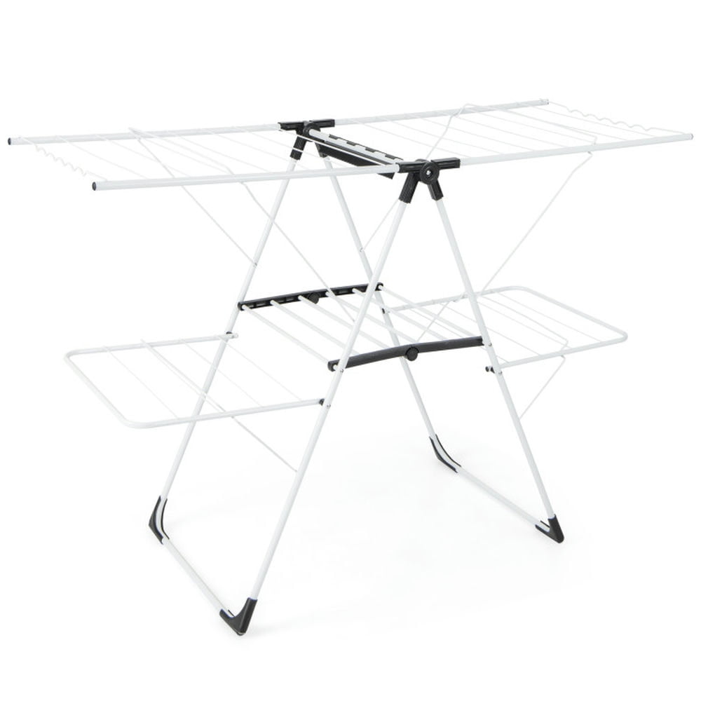 Kadyn Garment Rack,Clothes Drying Rack, Drying Shelf, Drying Stand,2-level Laundry Drying Rack with Height Adjustable Wings Kadyn Garment Rack,Clothes Drying Rack, Drying Shelf, Drying Stand,2-level Laundry Drying Rack with Height Adjustable Wings