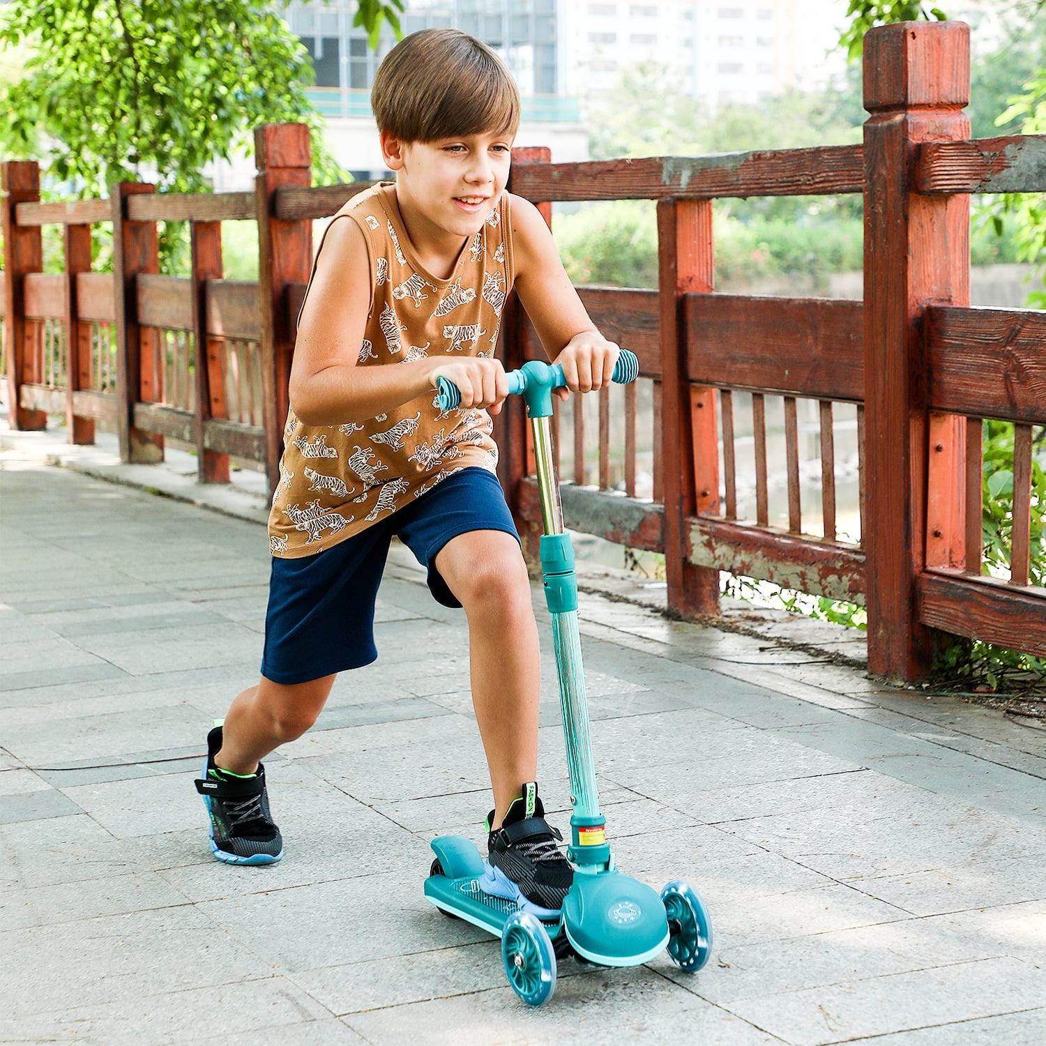 Kadyn Green Kick Scooter for Kids, 3 Wheel Scooter for Aged 3-10, Wheel with Brake, Adjustable Height Handlebar, Lightweight, Extra-Wide Childrens Foldable Kick Scooter Kids Kadyn Green Kick Scooter for Kids, 3 Wheel Scooter for Aged 3-10, Wheel with Brake, Adjustable Height Handlebar, Lightweight, Extra-Wide Childrens Foldable Kick Scooter Kids