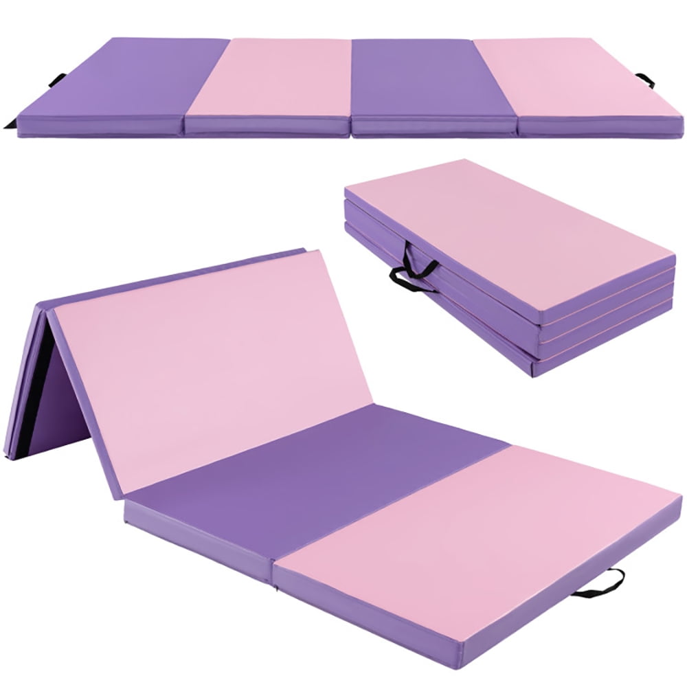Kadyn Gymnastics Mat, Tumbling Mat, Gym Mat , Cheer Mats, Home Exercise Aerobics Fitness,Folding Gymnastics Mat with Carry Handles and Sweatproof Detachable PU Leather Cover-Pink Kadyn Gymnastics Mat, Tumbling Mat, Gym Mat , Cheer Mats, Home Exercise Aerobics Fitness,Folding Gymnastics Mat with Carry Handles and Sweatproof Detachable PU Leather Cover-Pink