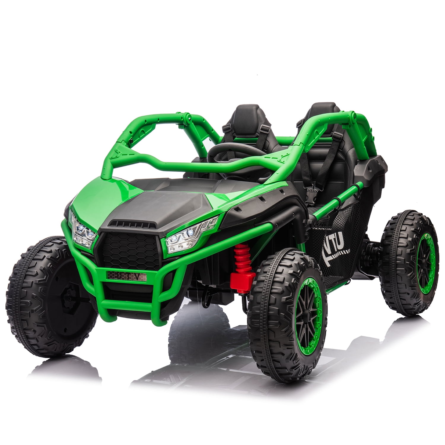 Green 24V Two-Seater Kids Ride-On UTV with Remote Control