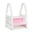 thumbnail image 1 of Kadyn Kids Kitchen Step Stool, Toddler Kitchen Stool Helper, Kids Step Stool Learning Helper with Armrest for Kitchen Toilet Potty Training-Pink, 1 of 7