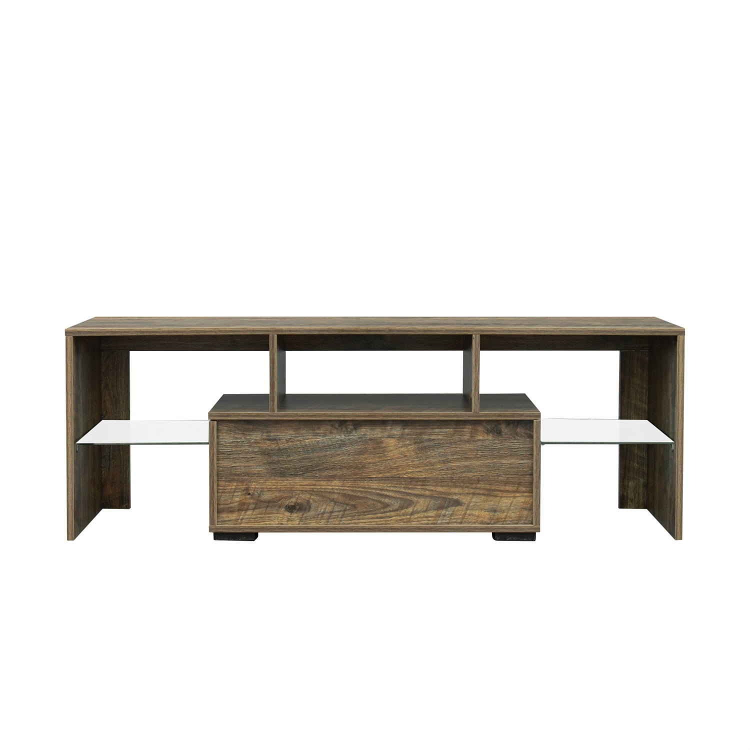 Kadyn LED Tv Stand for 55" Tv, Farmhouse Entertainment Center with LED Lights, Tv Console for Home, Espresso Kadyn LED Tv Stand for 55" Tv, Farmhouse Entertainment Center with LED Lights, Tv Console for Home, Espresso