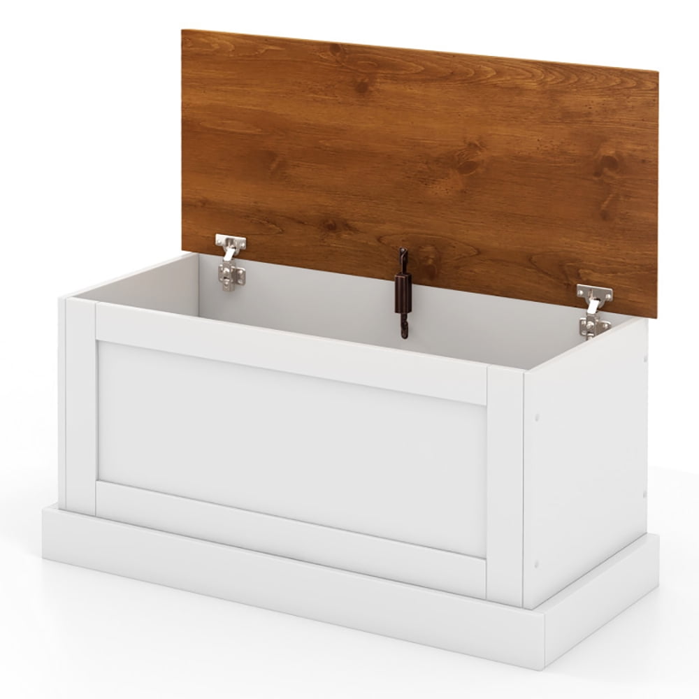 Kadyn Large Storage Chest with Safety Metal Hinge-White Kadyn Large Storage Chest with Safety Metal Hinge-White