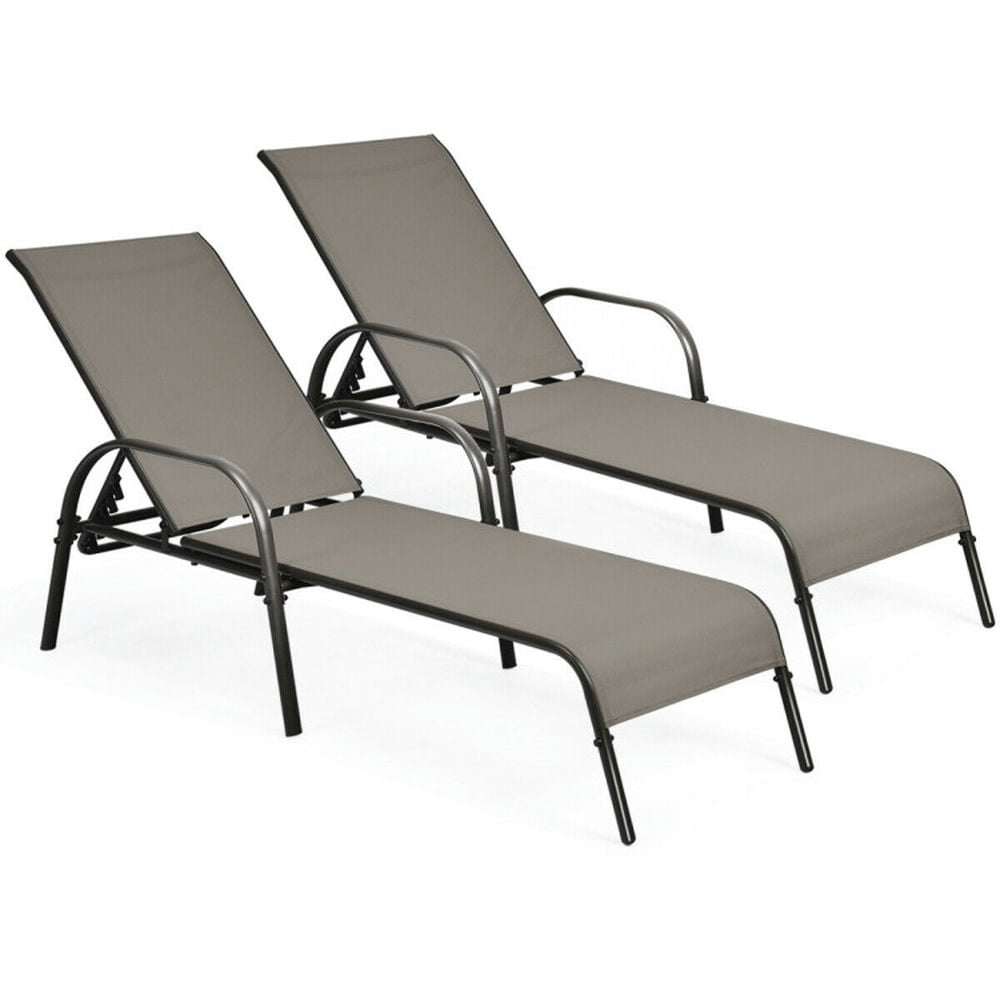 Kadyn Lounge Chair Recliner, Chaise Lounge,Patio Recliner Chairs,2 Pcs Outdoor Patio Lounge Chair Chaise Fabric with Adjustable Reclining Armrest-Brown Kadyn Lounge Chair Recliner, Chaise Lounge,Patio Recliner Chairs,2 Pcs Outdoor Patio Lounge Chair Chaise Fabric with Adjustable Reclining Armrest-Brown