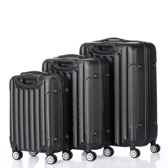 Kadyn Luggage Sets, Suitcase Travel Set,3-In-1 Multifunctional Large Capacity Traveling Storage Suitcase Black