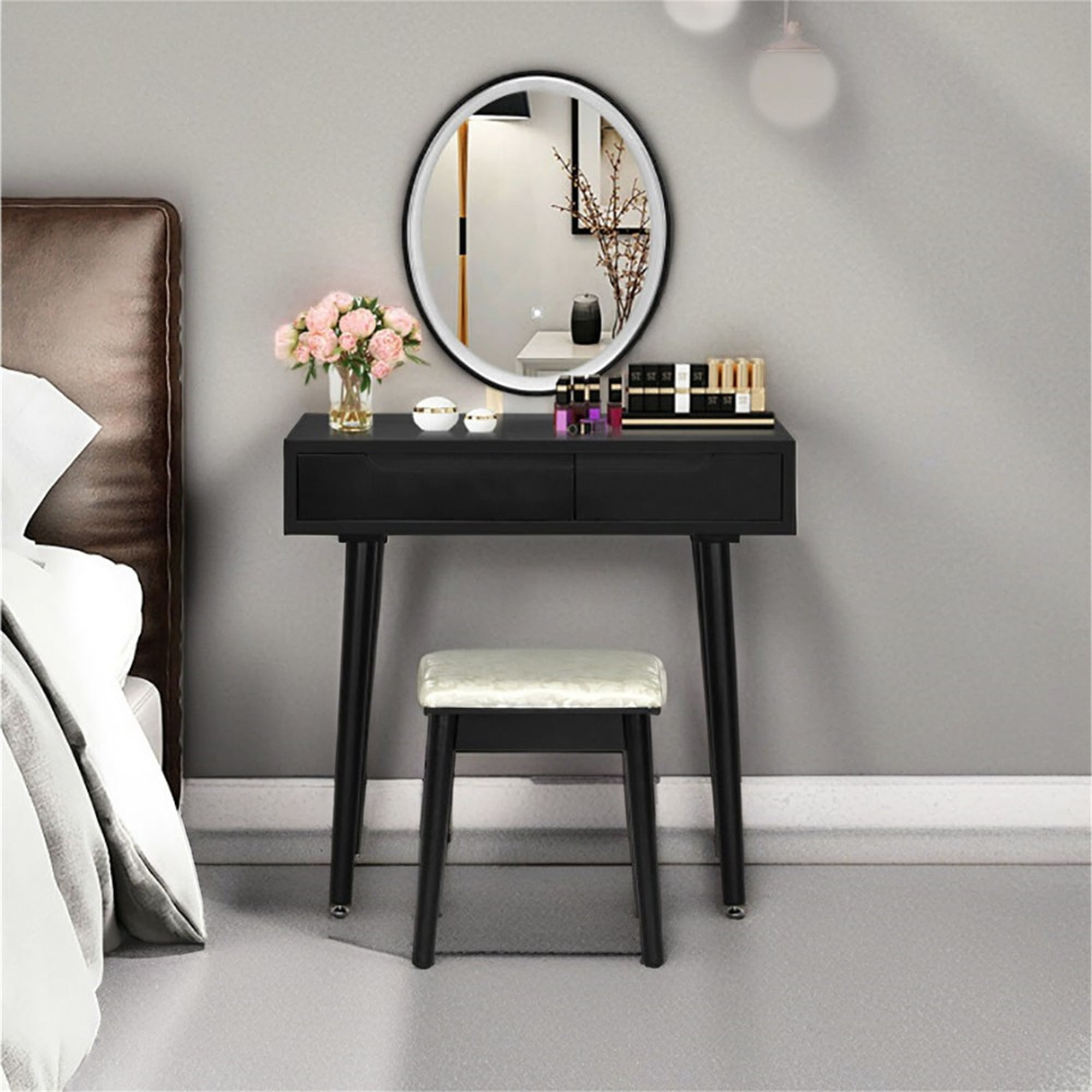 Kadyn Makeup Dressing Table Modern Vanity Set, Touch Screen Vanity