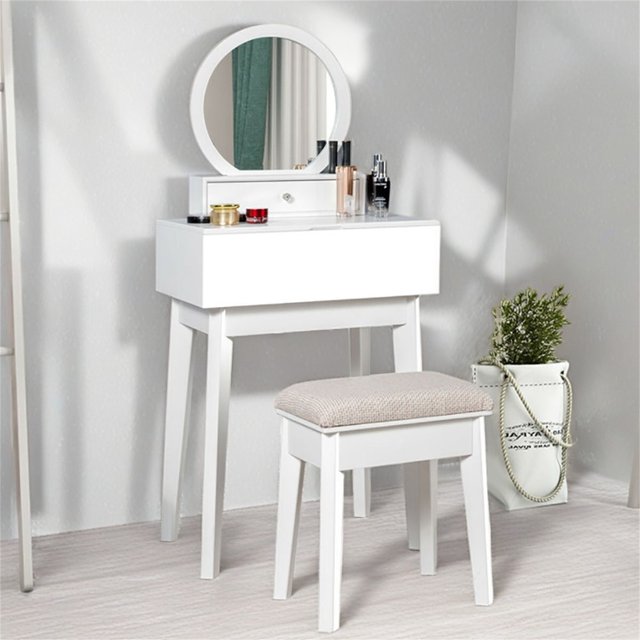 Kadyn Makeup Dressing Wall Mounted Vanity Mirror with 2 Drawers，Makeup