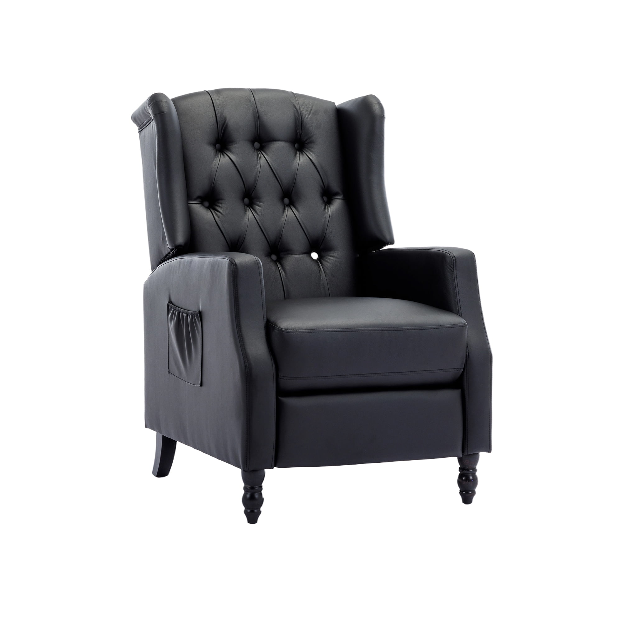Kadyn Massage Recliner Chair, Fabric Recliner Sofa Home Theater Seating, Single Sofa Armchair Easy Lounge for Living Room, Black