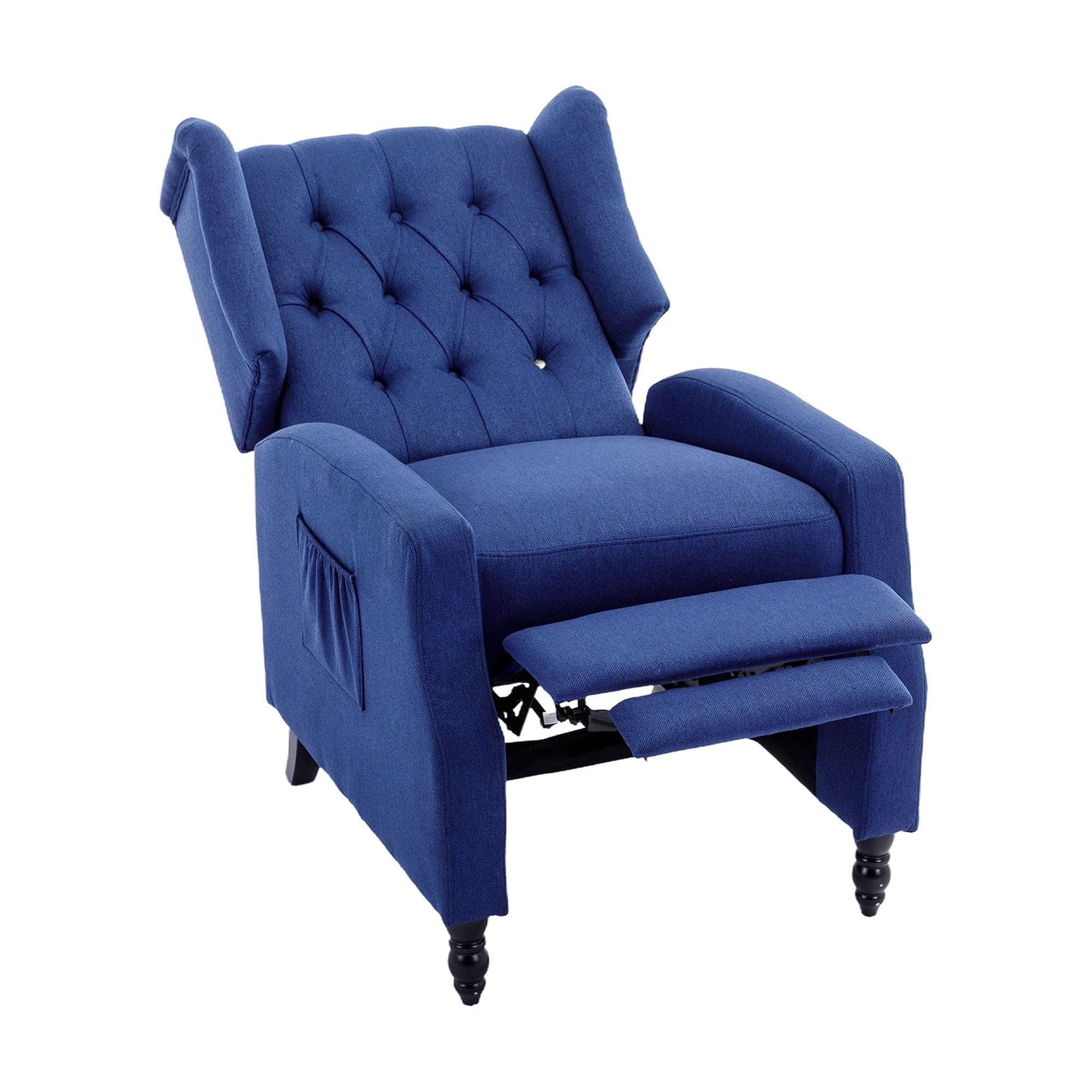Kadyn Massage Recliner Chair, Fabric Recliner Sofa Home Theater Seating, Single Sofa Armchair Easy Lounge for Living Room, Blue