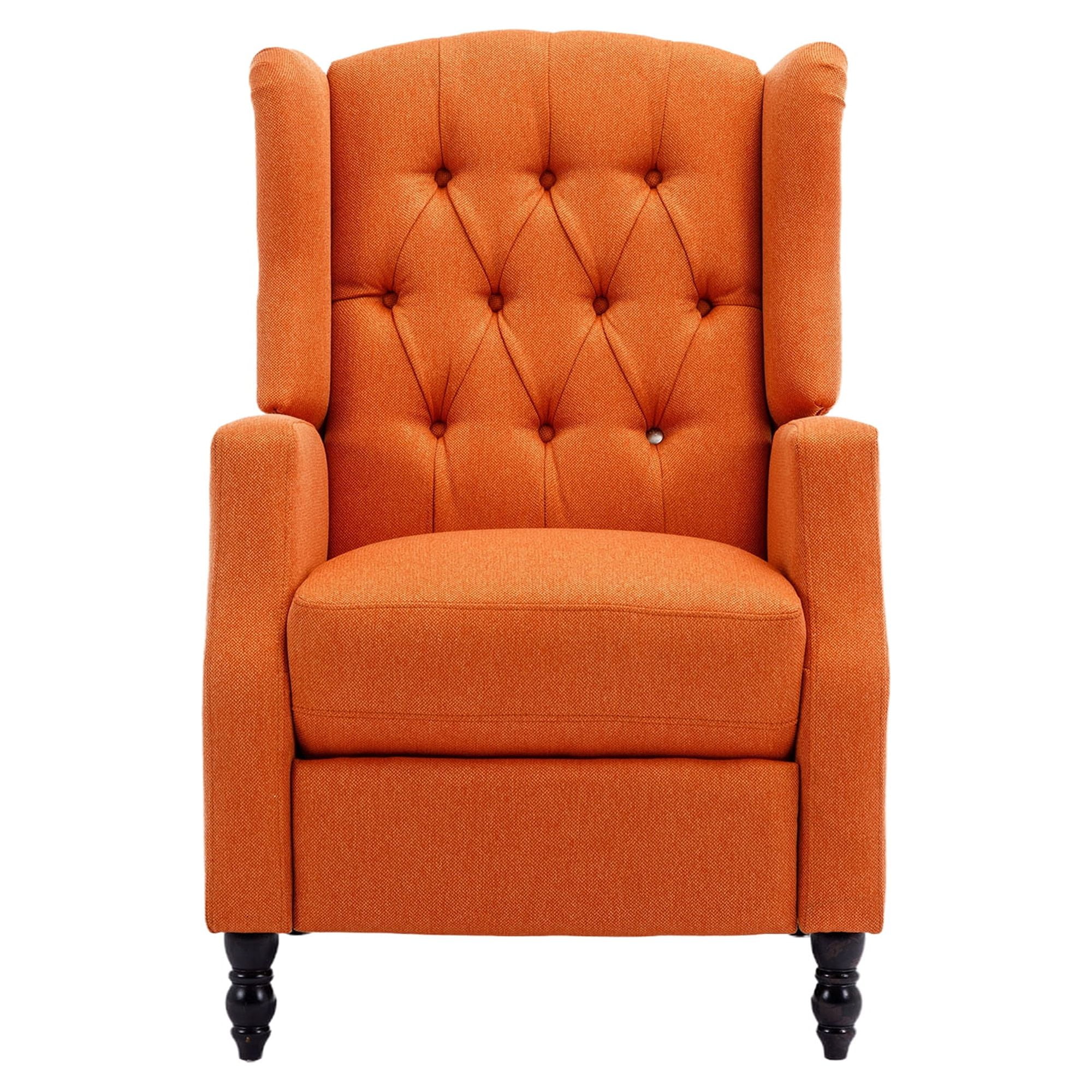 Kadyn Massage Recliner Chair, Fabric Recliner Sofa Home Theater Seating, Single Sofa Armchair Easy Lounge for Living Room, Orange