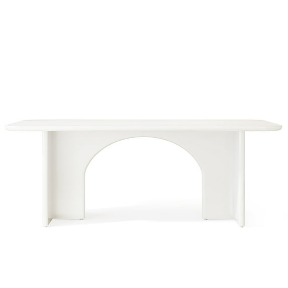 Kadyn Modern Dining Table, 63" Large Rectangle Kitchen Table for 4-6 People,White
