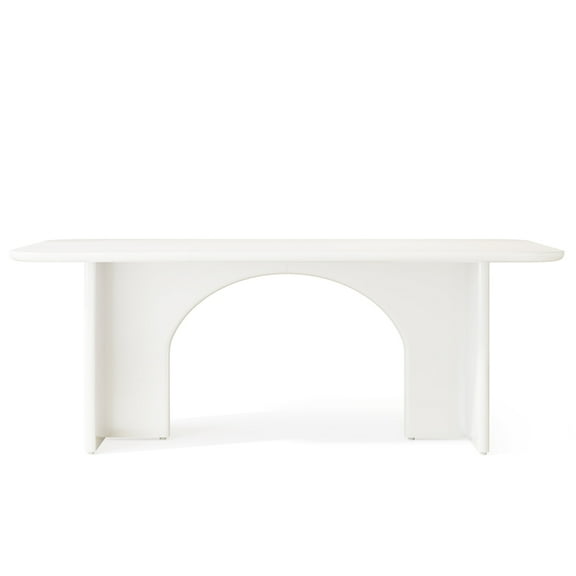 Kadyn Modern Dining Table, 63" Large Rectangle Kitchen Table for 4-6 People,White