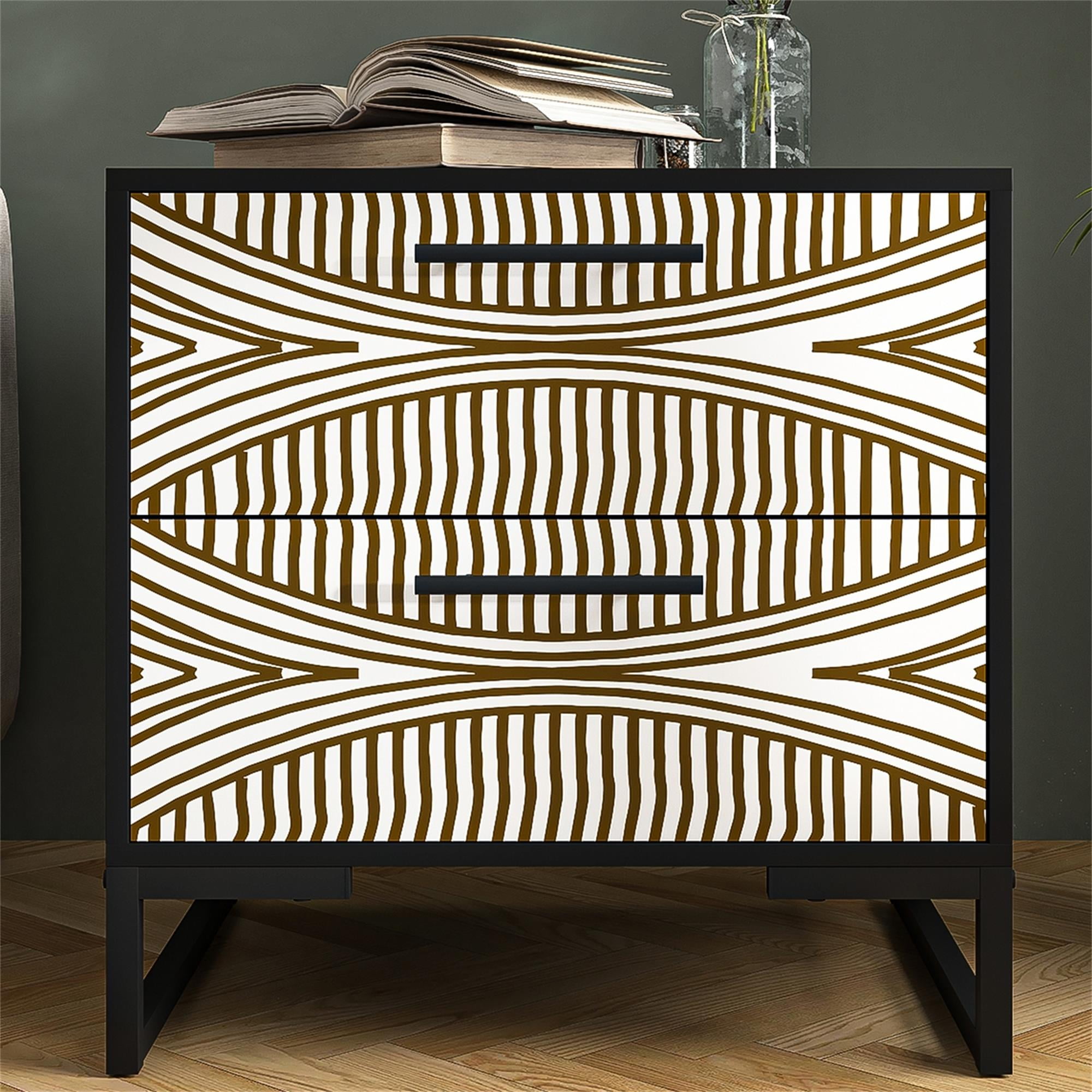 Kadyn Nightstand, Nightstand Side Table with 2 Drawers, Night Table for Bedroom, Black Kadyn Nightstand, Nightstand Side Table with 2 Drawers, Night Table for Bedroom, Black