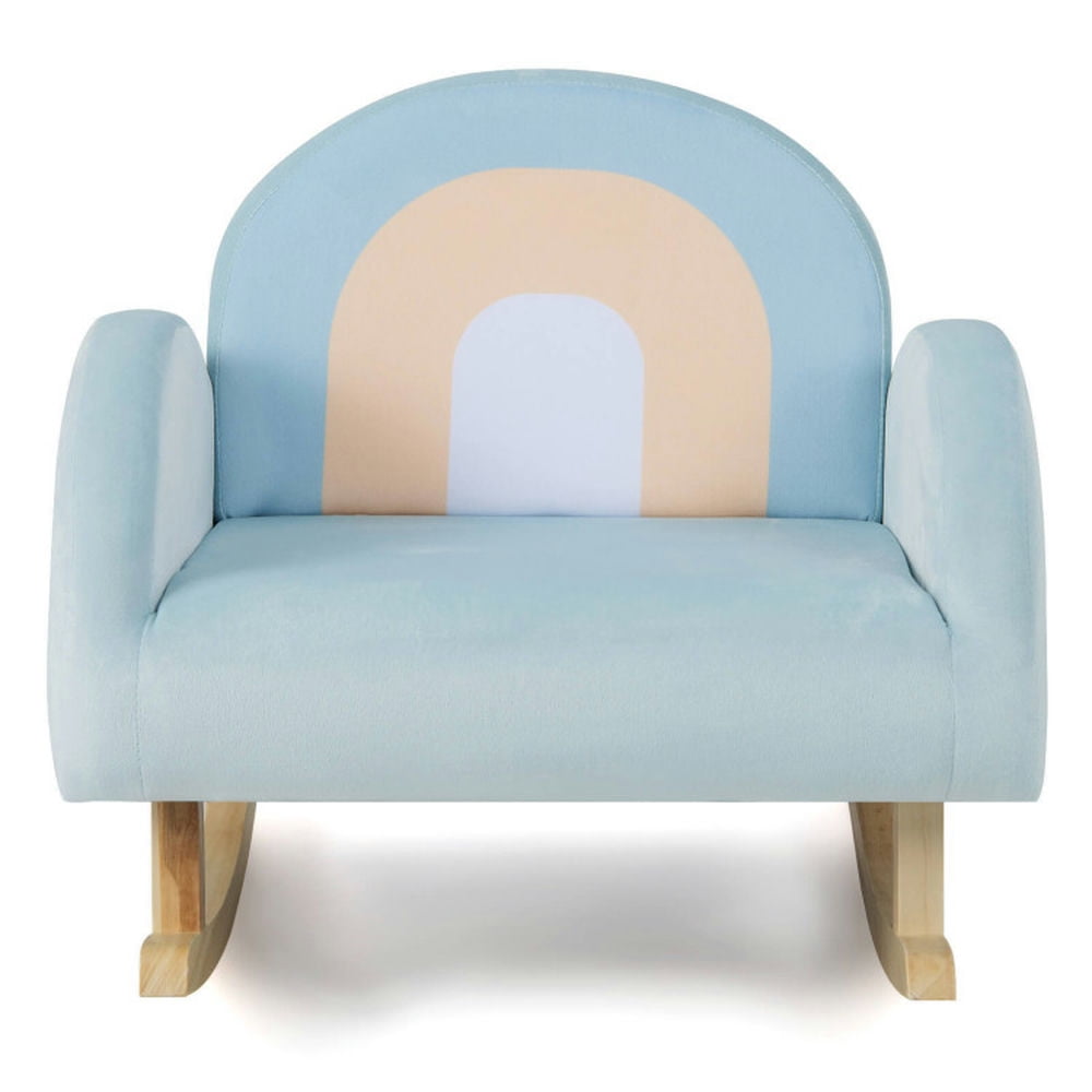 Kadyn Nursery Rocking Chair,Kids Rocker Glider Chair,Toddler Rocking Chair with Solid Rubber Wood Frame Soft Velvet Cover-Blue Kadyn Nursery Rocking Chair,Kids Rocker Glider Chair,Toddler Rocking Chair with Solid Rubber Wood Frame Soft Velvet Cover-Blue