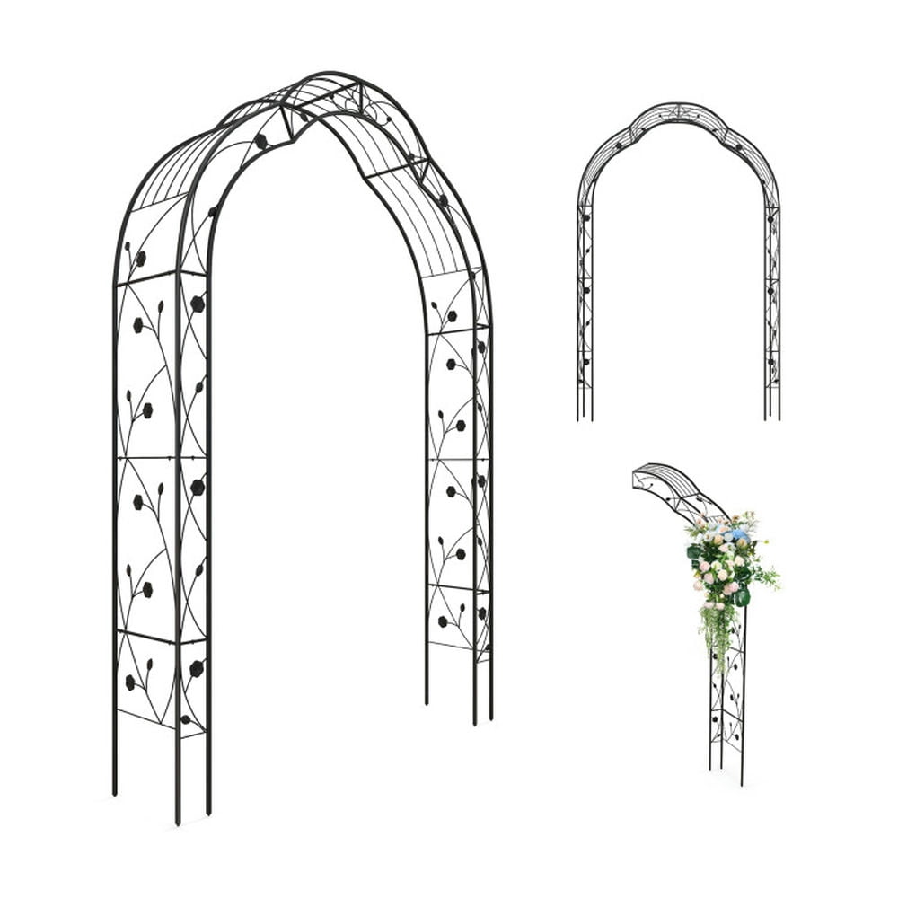 Kadyn Outdoor Decor,Garden Arch Arbor Trellis for Climbing Plants Roses ...