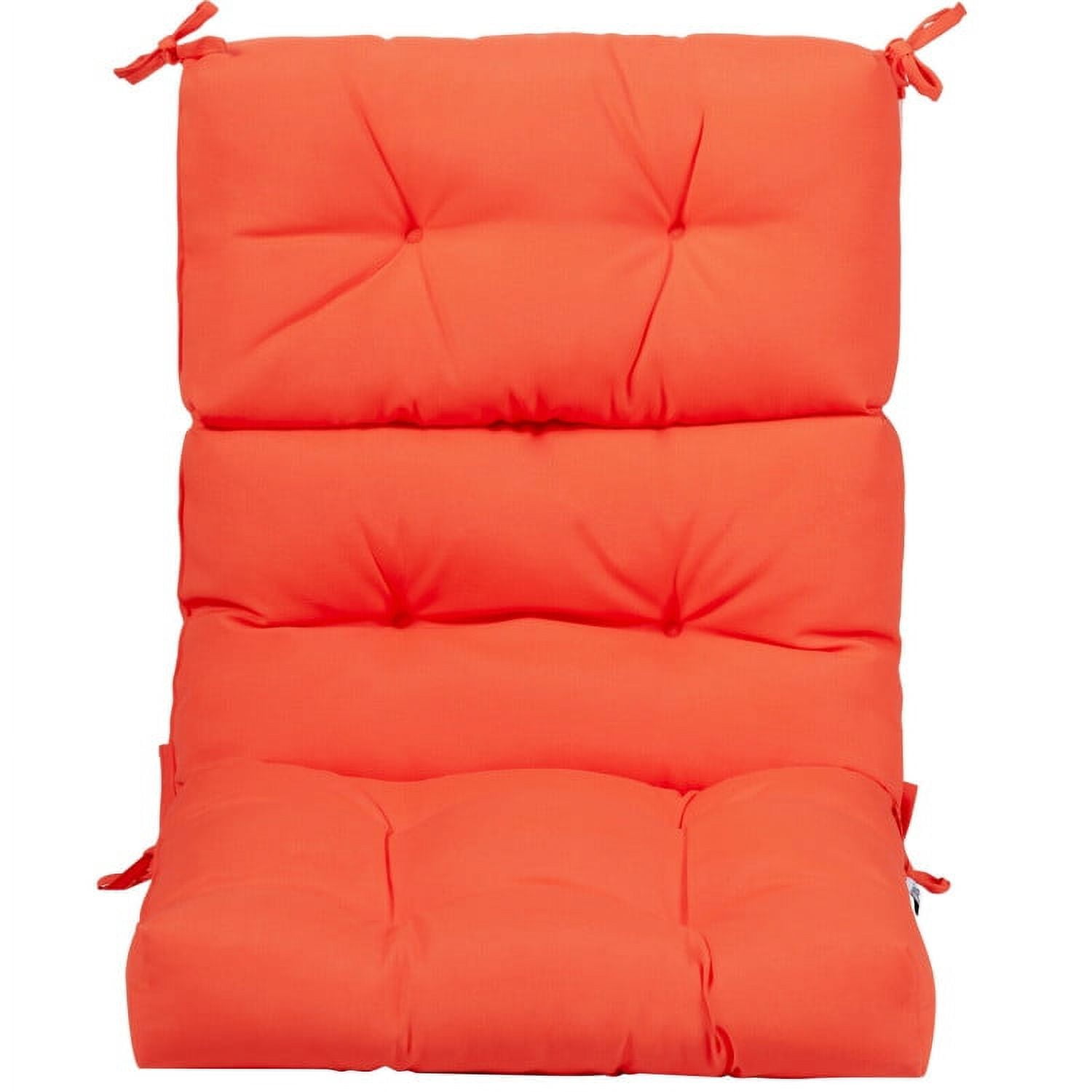 Kepooman Outdoor Chair Cushions Patio Furniture Cushions 22 x 44 Inch Tufted Outdoor Patio Chair Seating Pad Orange