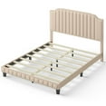 thumbnail image 1 of Kadyn Queen Size Bed Frame with Headboard, Heavy Duty Upholstered Platform Twin Bed Frame, No Box Spring Needed, Under Bed Storage Space, Easy Assembly, Noise Free, 1 of 1