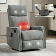 thumbnail image 1 of Kadyn Reclining Chair with Rocker and Swivel, Light Gray Heat Massage Adjustable Recliner Seat with Chenille Fabric for Home Office, Living Room, Bedroom, Light Gray, 1 of 7