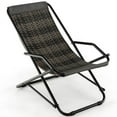 thumbnail image 1 of Kadyn Rocking Chairs Outdoor, Outdoor Patio PE Wicker Rocking Chair with Armrests and Metal Frame-Gray, Patio Rocking Chairs, 1 of 5