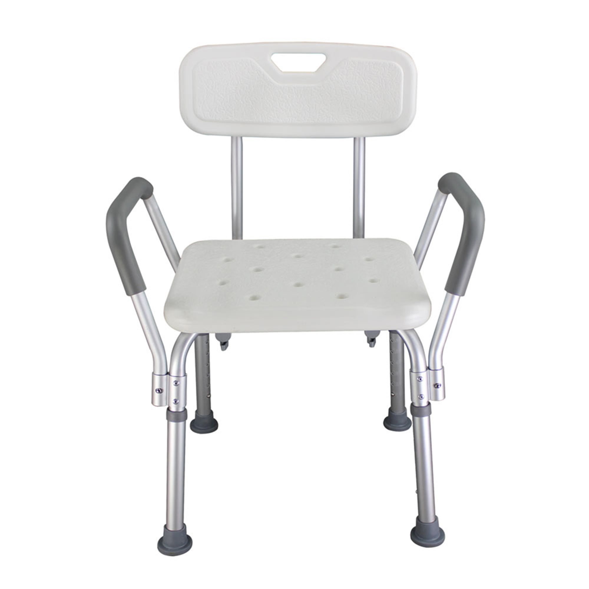 Kadyn Shower Stool Bath Chair, Shower Stools with Back & Handle, Shower Bench for Elderly, Handicap, and Disabled, White