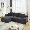 thumbnail image 1 of Kadyn Space-Saving Compressied Sofa with L-Shape and 2 Seat, Convertible Couch for Living Room, Bedroom, Gray(Left Facing Chaise), 1 of 7