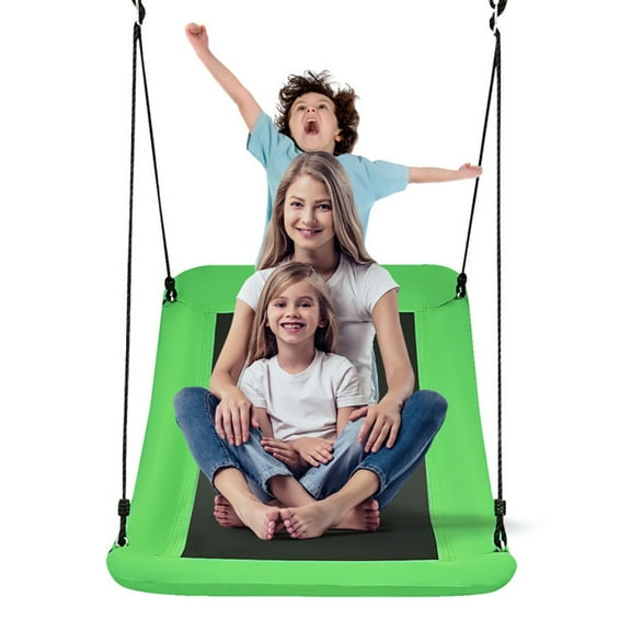 Kadyn Swing,60 Inch Platform Tree Swing 700 lbs for Kids and Adults-Green