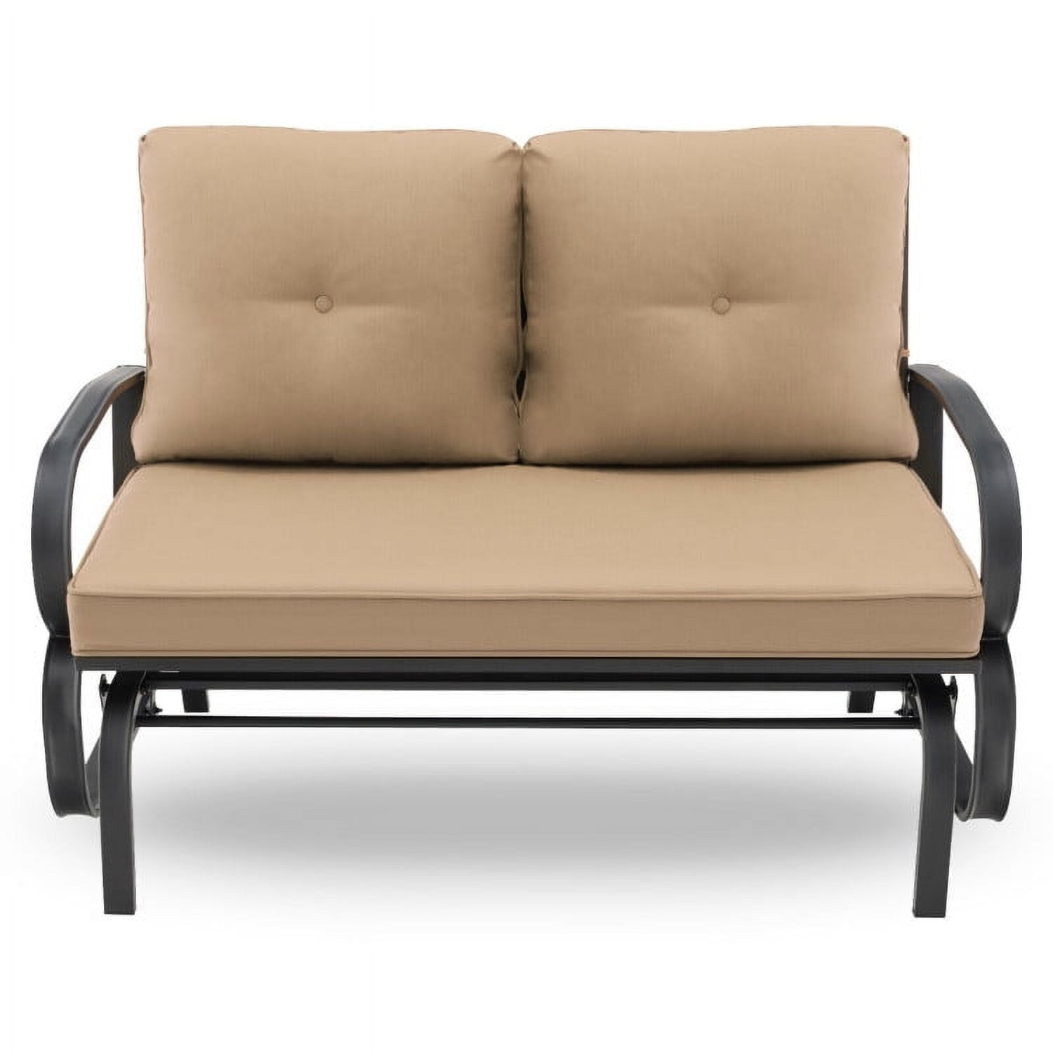 Outdoor Sliding Rocker Kadyn Swing Glider Chair, Patio 2-Person Glider Bench Rocking Loveseat ...