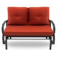thumbnail image 1 of Kadyn Swing Glider Chair, Patio 2-Person Glider Bench Rocking Loveseat with Cushioned Armrest-Red,Sliding Rocker Double Seat Suitable for Backyard, Garden, Poolside, Lawn, 1 of 6