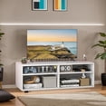 thumbnail image 1 of Kadyn TV Stand,TV Cabinet,Entertainment Center Console Table,4-Cube TV Stand for TV up to 45 Inch with 5 Positions Adjustable Shelves-White, 1 of 8