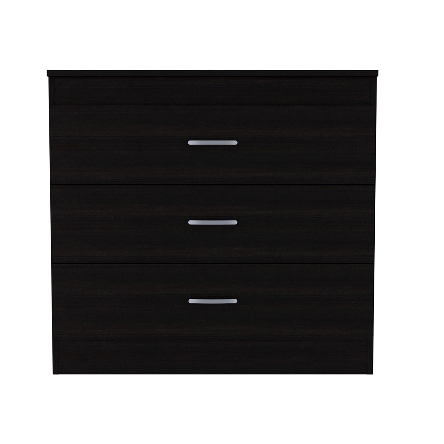 Kadyn Three Drawer Dresser, Chest of Drawers with Metal Hardware, Storage Cabinet for Bedroom, Black Nightstand Kadyn Three Drawer Dresser, Chest of Drawers with Metal Hardware, Storage Cabinet for Bedroom, Black Nightstand