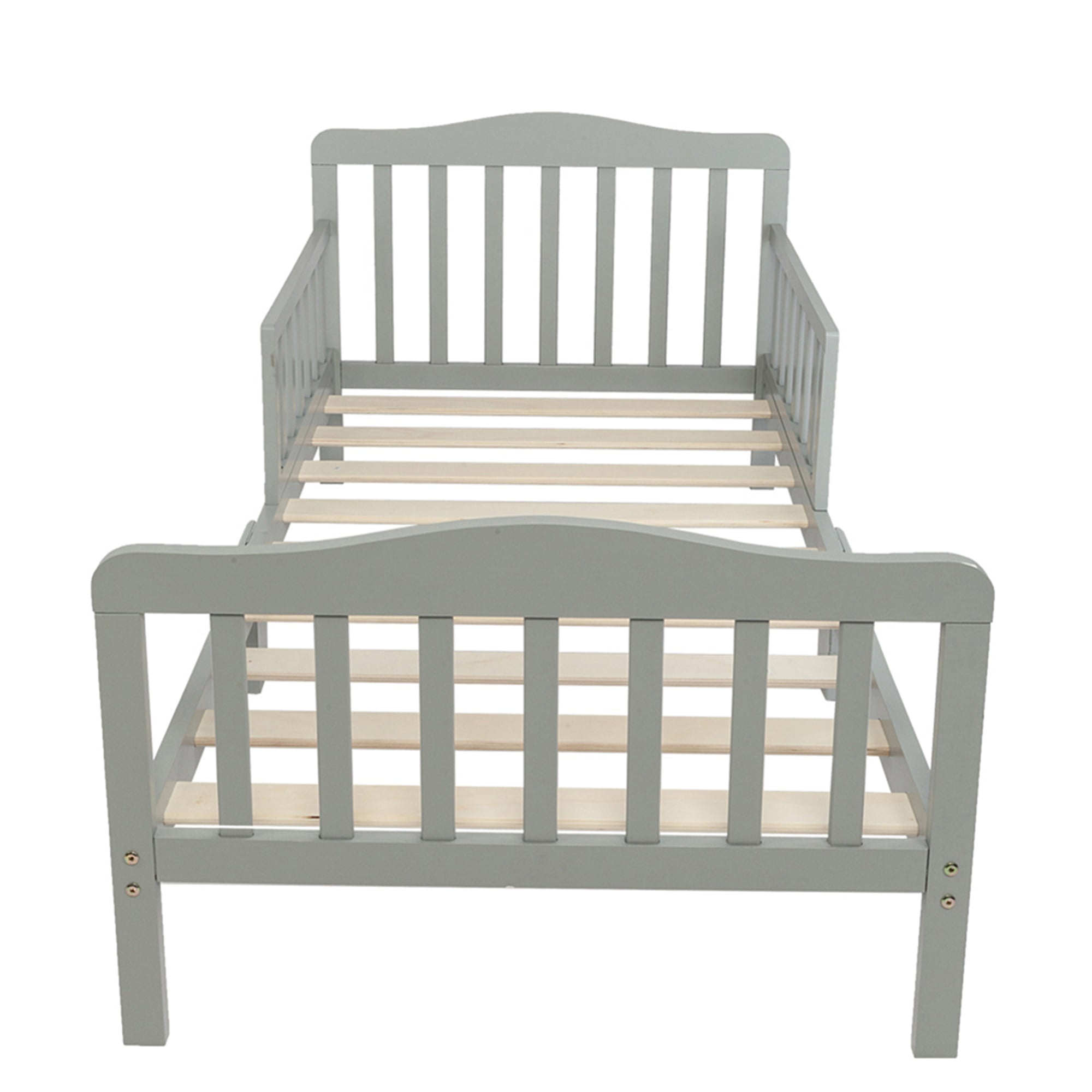 Kadyn Toddler Bed, Classic Solid Wood Children's Bed Frame with Safety Rails, Wooden Bed Frame Toddler Bed with Wooden Slat Support, Boys and Girls Bedroom Furniture Kadyn Toddler Bed, Classic Solid Wood Children's Bed Frame with Safety Rails, Wooden Bed Frame Toddler Bed with Wooden Slat Support, Boys and Girls Bedroom Furniture