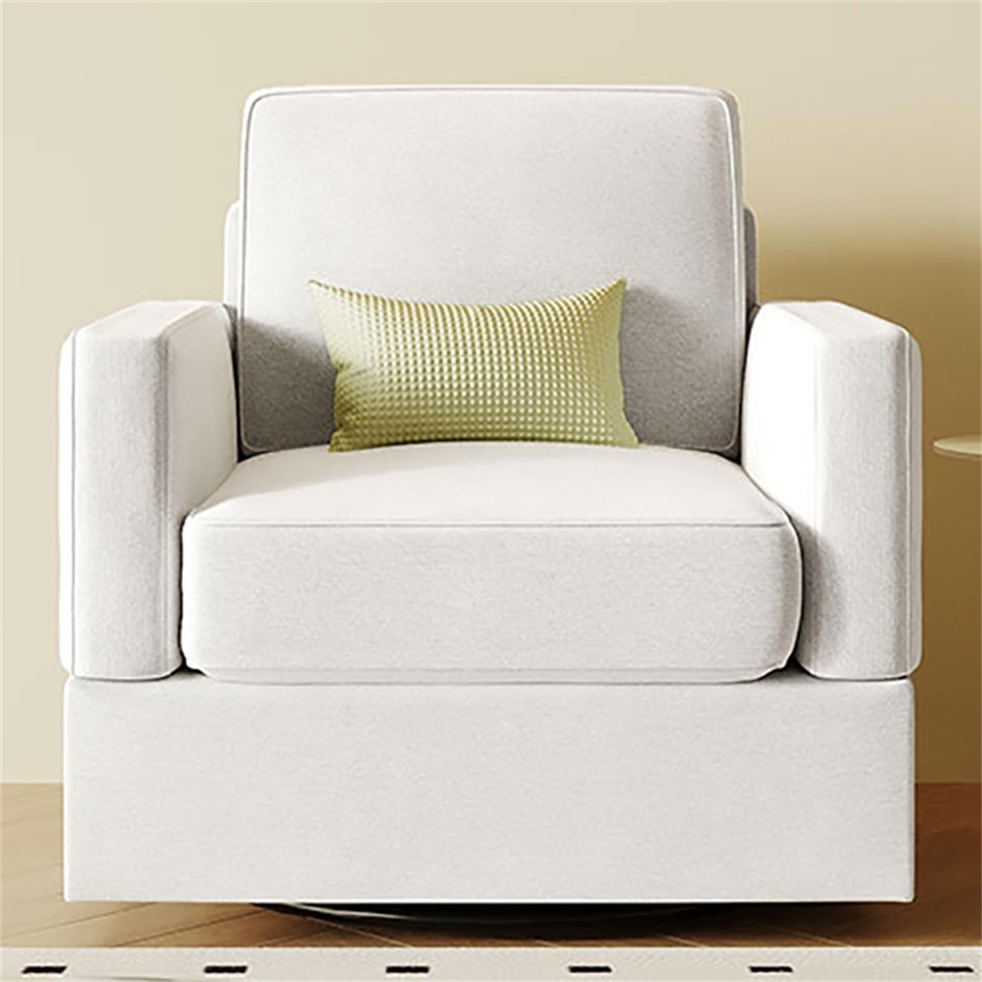 Kadyn Upholstered Swivel Accent Barrel Chair, Swivel Sofa Chairs for
