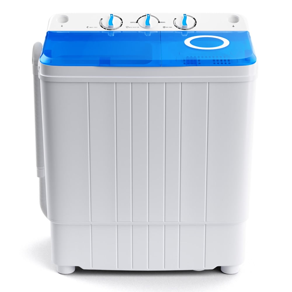 Compact Blue and White Electric Top-Loading RV Washing Machine