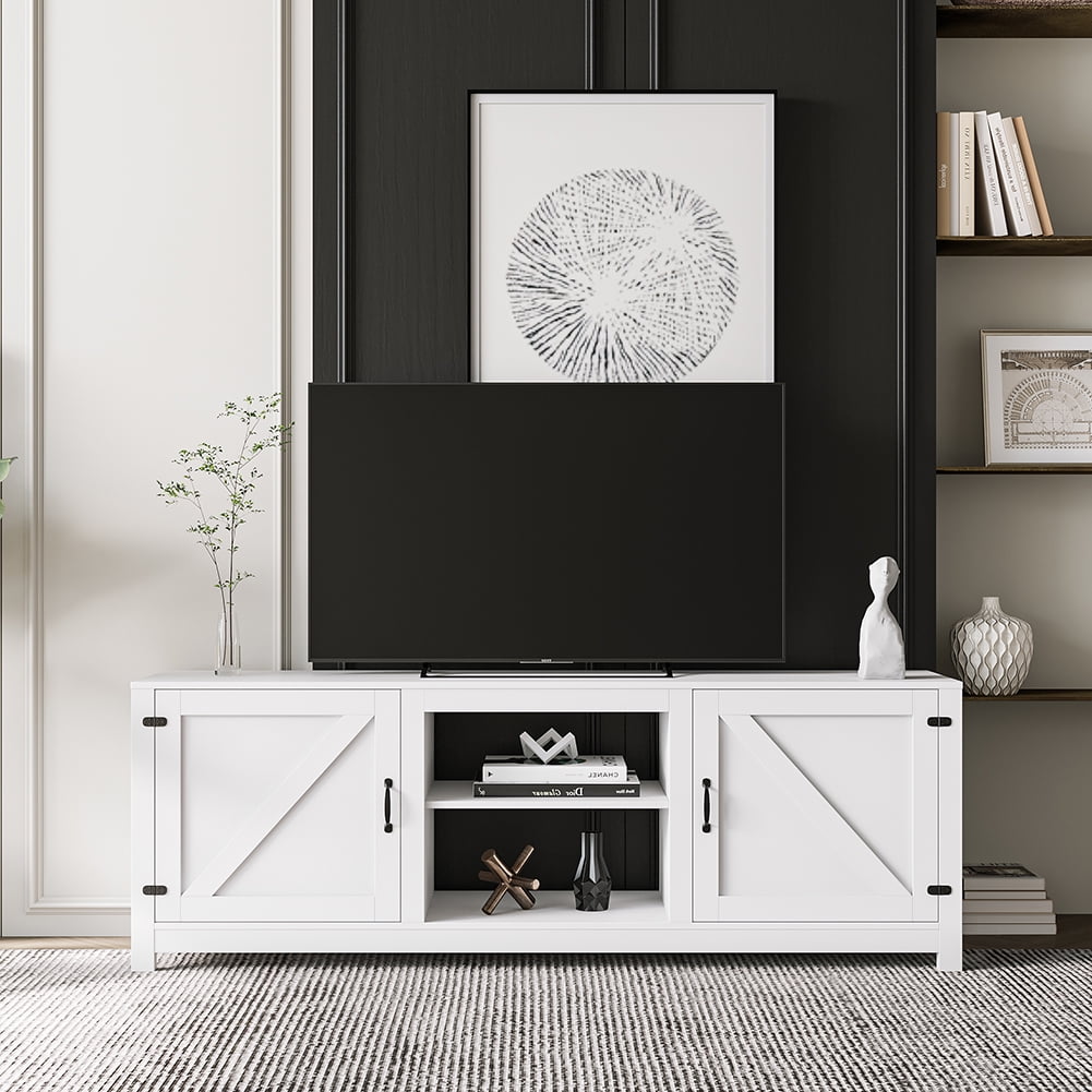 Kadyn Wood TV Stand, TV Stand Console with Storage, TV Entertainment Center for Home, White Kadyn Wood TV Stand, TV Stand Console with Storage, TV Entertainment Center for Home, White
