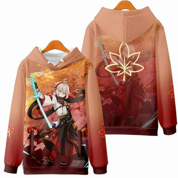Kaedehara Kazuha Anime Hoodie Unisex Autumn Winter Oversized Genshin Impact Sweatshirt for Men Women Streetwear Hip Hop Pullover Hoodies