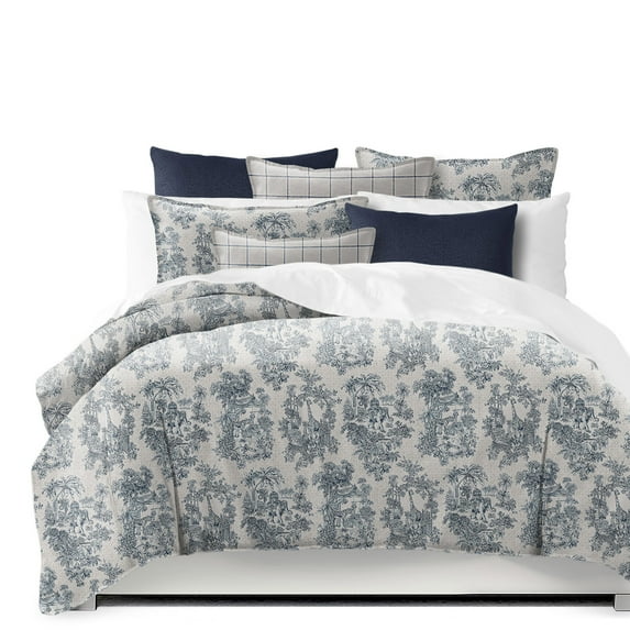 Kaelan Navy Duvet Cover Set California King