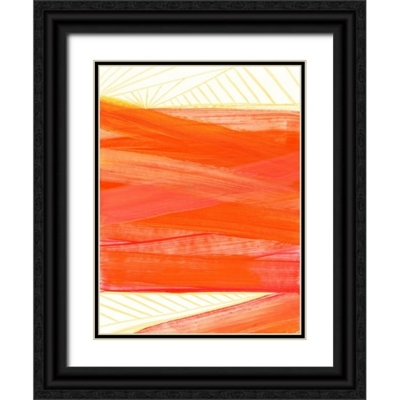 Kaelber, Renee 12x14 Black Ornate Wood Framed with Double Matting Museum Art Print Titled - Warm Rays II