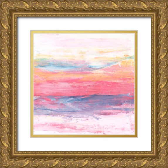 Kaelber, Renee 20x20 Gold Ornate Wood Framed with Double Matting Museum Art Print Titled - Kona Sunset II