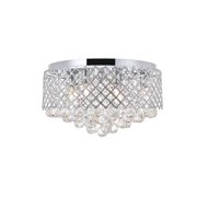 Kaelis 6 Light Flush Mount in Chrome and Clear